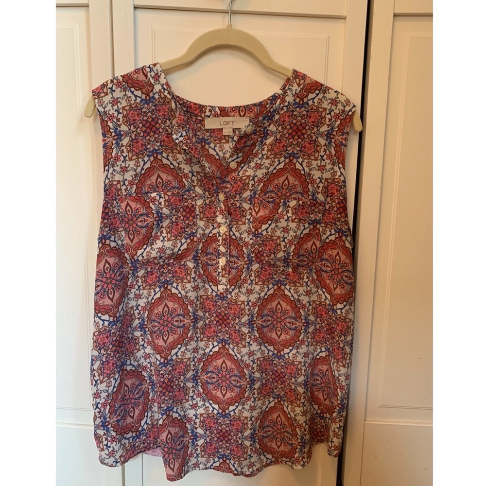 LOFT medallion print tank | size M